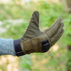 Тактичні рукавички довгопалі (закриті, з пальцями) з гербом какі L - зображення 9