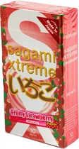 Презервативи Sagami Xtreme Fruity Strawberry з ароматом полуниці 10 шт (ROZ6400229299)
