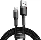 Кабель Baseus Cafule Lightning 2.4A (1m) (gray/black)