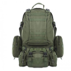 Рюкзак тактичний чоловічий з 3 підсумками Tactical Backpack B08 Oliva на 55 л військовий туристичний для полювання та риболовлі з кріпленням MOLLE - зображення 2