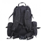 Рюкзак тактичний чоловічий з 3 підсумками Tactical Backpack B08 Чорний на 55 л військовий туристичний для полювання та риболовлі з кріпленням MOLLE - зображення 6