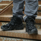 Тактичні водостійкі шкіряні бойові черевики 42 розмір Чорний (Alop) - зображення 6