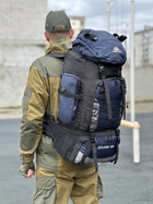 Рюкзак туристичний на 90 л. Tactic військовий рюкзак без каркасу колір Синій Tur90-blue - зображення 5
