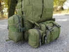 Тактический рюкзак Tactic рюкзак с подсумками на 55 л. штурмовой рюкзак Олива 1004-olive - изображение 4