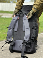 Рюкзак туристичний на 90 л. Tactic військовий рюкзак без каркасу колір Чорний Tur90-black - зображення 10