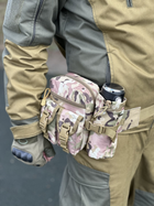 Сумка тактическая городская на пояс Tactical с карманом под бутылку Мультикам (1026-multicam) - изображение 6