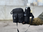 Сумка тактическая городская на пояс Tactical с карманом под бутылку Черная (1026-black) - изображение 7