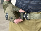 Тактичний ремінь для брюк Tactic військовий ремінь з пряжкою Olive (810-olive) - зображення 3