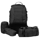 Рюкзак тактический TactPro 55 л с подсумками черный (R000148) - изображение 6