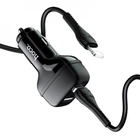 Автомобильное зарядное устройство Hoco Z36 2xUSB|2.4A + Кабель Lightning в комплекте (Black)