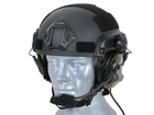 Активні навушники Earmor M32H для стрільби, тактичні, захисні з кріпленням на шолом та мікрофоном Зелені - изображение 4