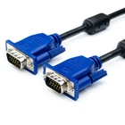 Кабель VGA 3+2 1.5m, male to male (папа-папа), 2 феррита, черно-синий, пакет Q300