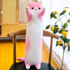 Мягкая игрушка обнимашка длинная Кот Батон. Розовый 90