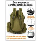 Тактичний рюкзак з трьома штурмовими підсумками для військових Олива - зображення 6