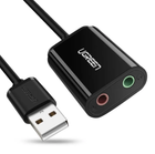 Внешняя звуковая карта Ugreen US205 USB 2.0 to 2 x Jack 3.5mm (30724)