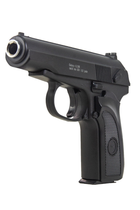 Пистолет металлический черный игровой стреляет пульками 6 мм - изображение 2