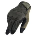 Полнопалые перчатки защитные FQTACMI005 сенсорные нашивки усиленный прорезиненный верх с антискользящими вставками на ладонях Оливковый M (Kali) - изображение 2