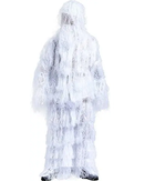 Маскировочный защитный легкий зимний костюм накидка из синтетической нити воздухопроницаемый 57х76 см белый под снег универсальный полевой (Kali) - изображение 5