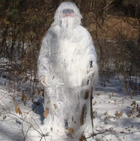 Маскувальний захисний легкий зимовий костюм накидка із синтетичної нитки повітропроникний 57х76 см білий під сніг універсальний польовий (Kali) - зображення 6