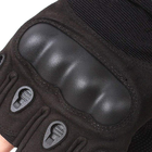 Штурмові рукавички без пальців Combat похідні захисні армійські Чорний - L (Kali) - зображення 3