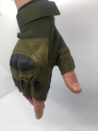Штурмові рукавички без пальців Combat похідні захисні армійські Оливка - XL (Kali) - зображення 5