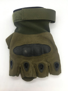 Штурмові рукавички без пальців Combat похідні захисні армійські Оливка - XL (Kali) - зображення 9