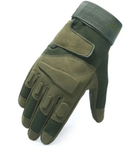 Захисні рукавиці FQ16S003 повнопалі перчатки з оболонкою для кісточок рук повітропроникні регулювання манжетів на липучці оливкові L (Kali) - зображення 4