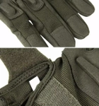 Захисні рукавиці FQ16S003 повнопалі перчатки з оболонкою для кісточок рук повітропроникні регулювання манжетів на липучці оливкові L (Kali) - зображення 6