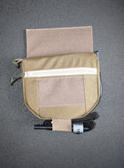 Напашник сумка, паховый подсумок тактический утилитарный с креплением к плитоноске на велкро Койот - изображение 3