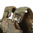 Плитоноска бронежилет UKRDEF Мультикам/multicam с быстрым сбросом MOLLE 7 подсумков + боковая защита - изображение 4