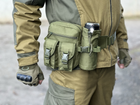 Сумка тактическая городская на пояс Tactical с карманом под бутылку Олива (1026-olive) - изображение 3