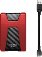 Dysk twardy ADATA DashDrive Durable HD650 1TB AHD650-1TU31-CRD 2.5" USB 3.1 Zewnętrzny Red - obraz 5