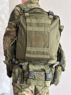 Тактичний рюкзак Raptor з підсумками військовий олива 50 л - зображення 3