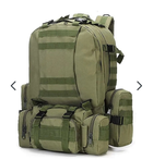 Тактичний військовий рюкзак з підсумками олива - зображення 5