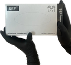 Рукавички SЕF нітрилові н/стерильні неприпудрені М 1/50пар ЧОРНІ - зображення 1
