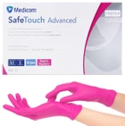 Рукавички нітрилові Medicom SafeTouch Advanced Magenta щільність 3.7 г. - (рожеві) 100 шт M (7-8) - зображення 1