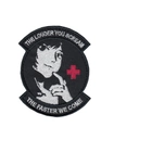 Шеврон патч нашивка на липучке Аниме медик на черном фоне, 8см*10см, Светлана-К - изображение 1