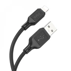Кабель HOCO X90 Cool силиконовый зарядный дата-кабель для Lightning/2,4A/1m. Черный