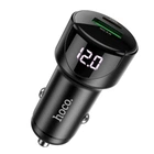АЗУ Hoco Z42 Light road dual port digital display car charger |1USB/1Type-C, 5A, PD20W/QC3.0| (черный)