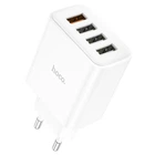 Мережевий зарядний пристрій HOCO C102A Fuerza QC3.0 four-port charger 18W White (6931474777713)