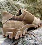 Ботинки кроссовки тактическая обувь облегченные (лето) натуральная гидрофобная кожа усиленная пятка и носок Койот 39 - изображение 5