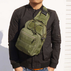 Тактическая нагрудная сумка Primo Sling однолямочная через плечо - Army Green - изображение 3
