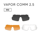 Тактичні окуляри WILEY X VAPOR COMM 2.5 Grey/Clear/Rust Tan Frame (3 лінзи) Койот 3552 - зображення 6