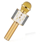 Бездротовий мікрофон WS858 Bluetooth Karaoke Gold 5 Вт портативний з вбудованим динаміком