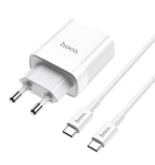 Адаптер мережний HOCO Type-C to Type-C cable Rapido charger set C80A |1USB/1Type-C, QC/PD, 20W, 3A|