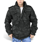 Куртка со съемной подкладкой Surplus Regiment M65 Jacket Surplus Raw Vintage Washed black camo L (Черный Камуфляж) - изображение 15