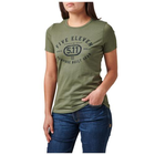 Женская футболка с рисунком 5.11 Tactical Women's Purpose Crest 5.11 Tactical Military Green L (Зеленый) Тактическая - изображение 3