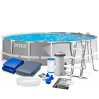 Бассейн каркасный с лестницей Intex 457х107 см с тентом и подстилкой (IP-174003)