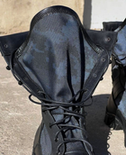 Берці черевики тактичні літні "SAFARI" прошитие шкіра крейзі 42 розмір Чорні - зображення 3