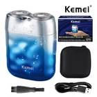 Аккумуляторная мужская электробритва Kemei KM-C30 mini для бритья бороды и усов шейвер для идеальной гладкости